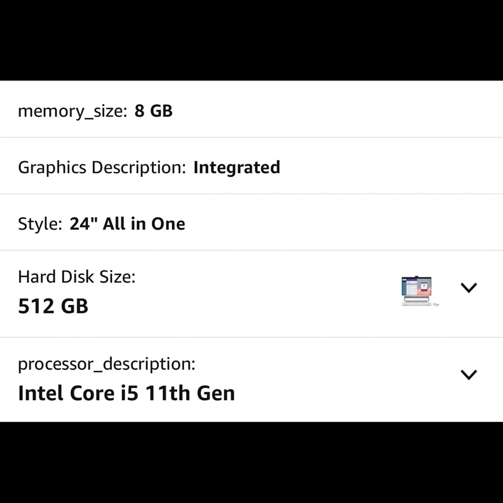 Dell Inspiron 5400 AIO 23.8 Inch FHD Touch All in 1, Intel Core, 8GB, Windows 10